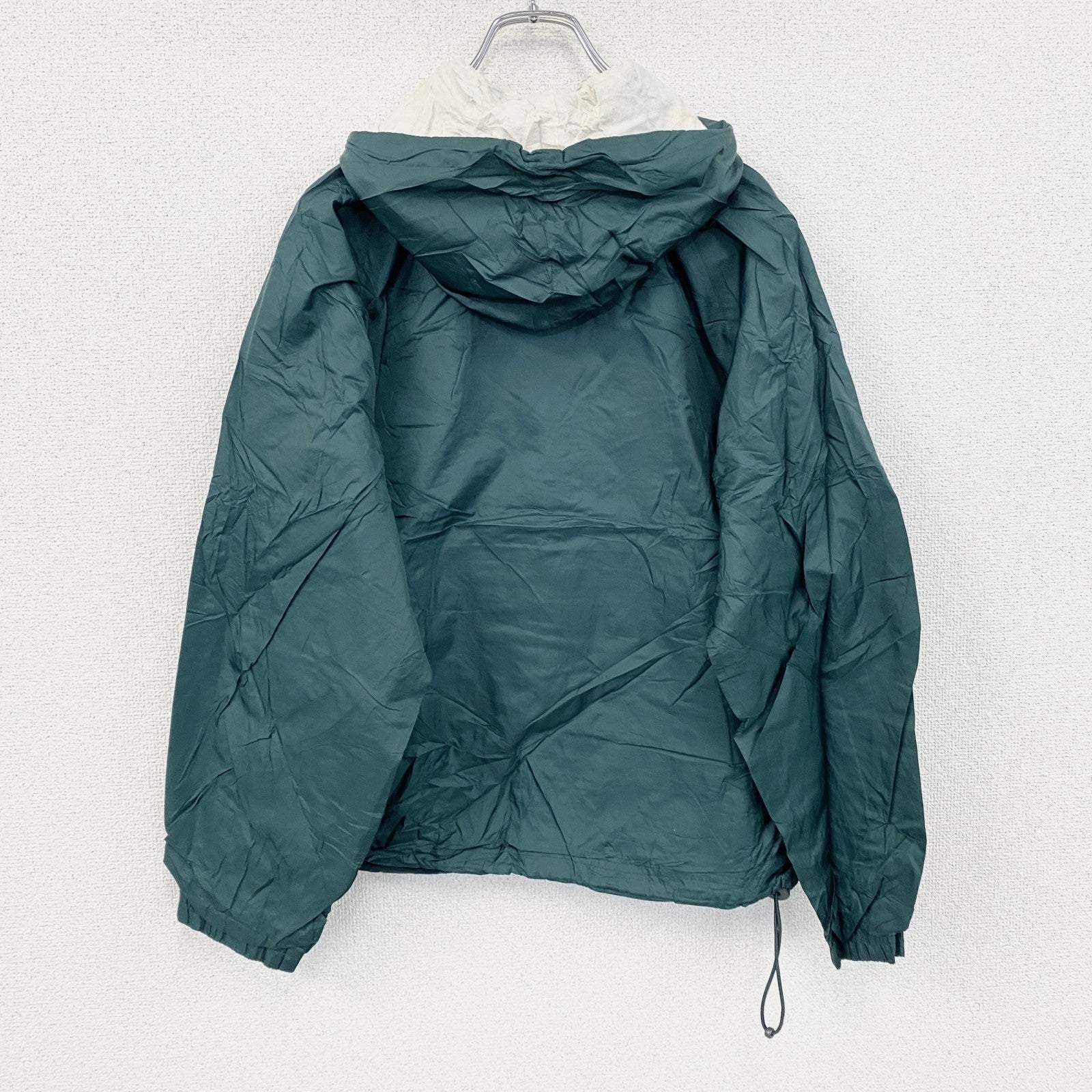 90s～　CHARLES RIVER　アノラックパーカー　ナイロンプルオーバージャケット　緑　グリーン　Sサイズ　　ヴィンテージ　古着