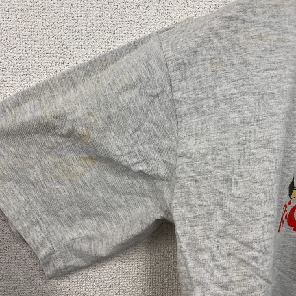 ～00s　XFer　アイスベアレンレーゲンスブルク　半袖Tシャツ　アイスホッケー　ユーロ　霜降りグレー　Lサイズ　古着