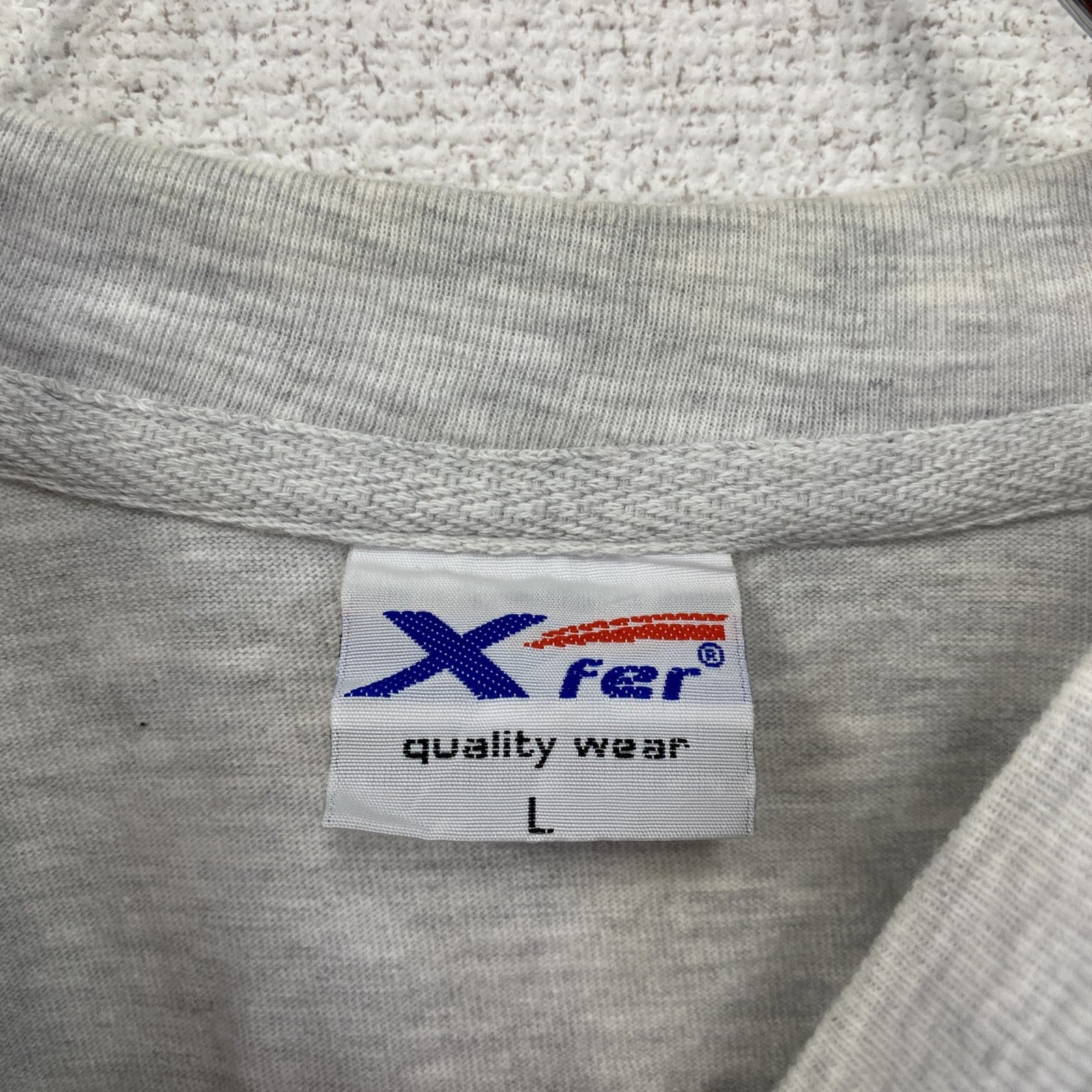 ～00s　XFer　アイスベアレンレーゲンスブルク　半袖Tシャツ　アイスホッケー　ユーロ　霜降りグレー　Lサイズ　古着