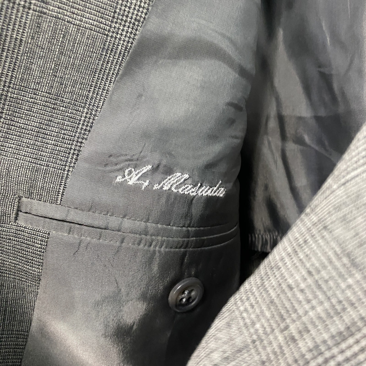 Brooks Brothers　ブルックスブラザーズ　 テーラードジャケット　3つボタン　チェック柄　グレー　古着