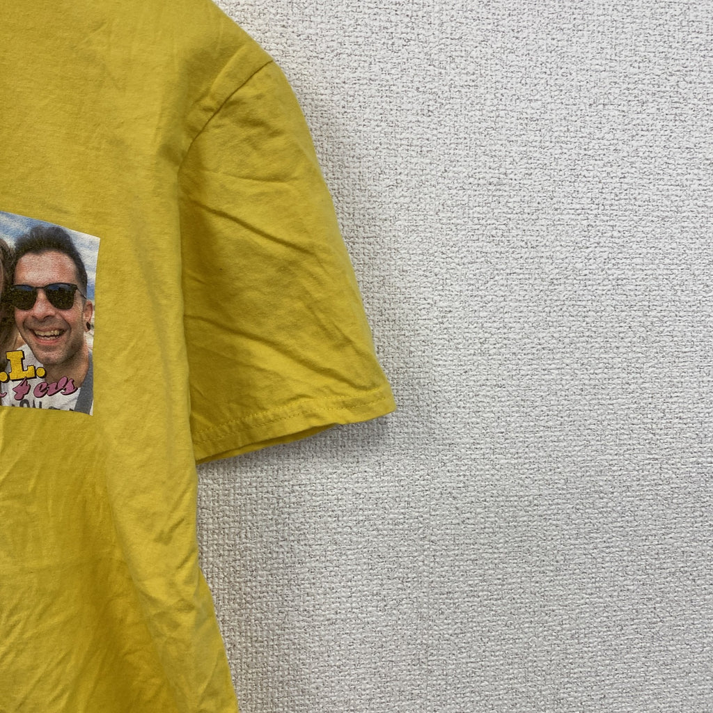 GILDAN　ギルダン　半袖プリントTシャツ　フォトT　黄色　イエロー　Mサイズ　古着