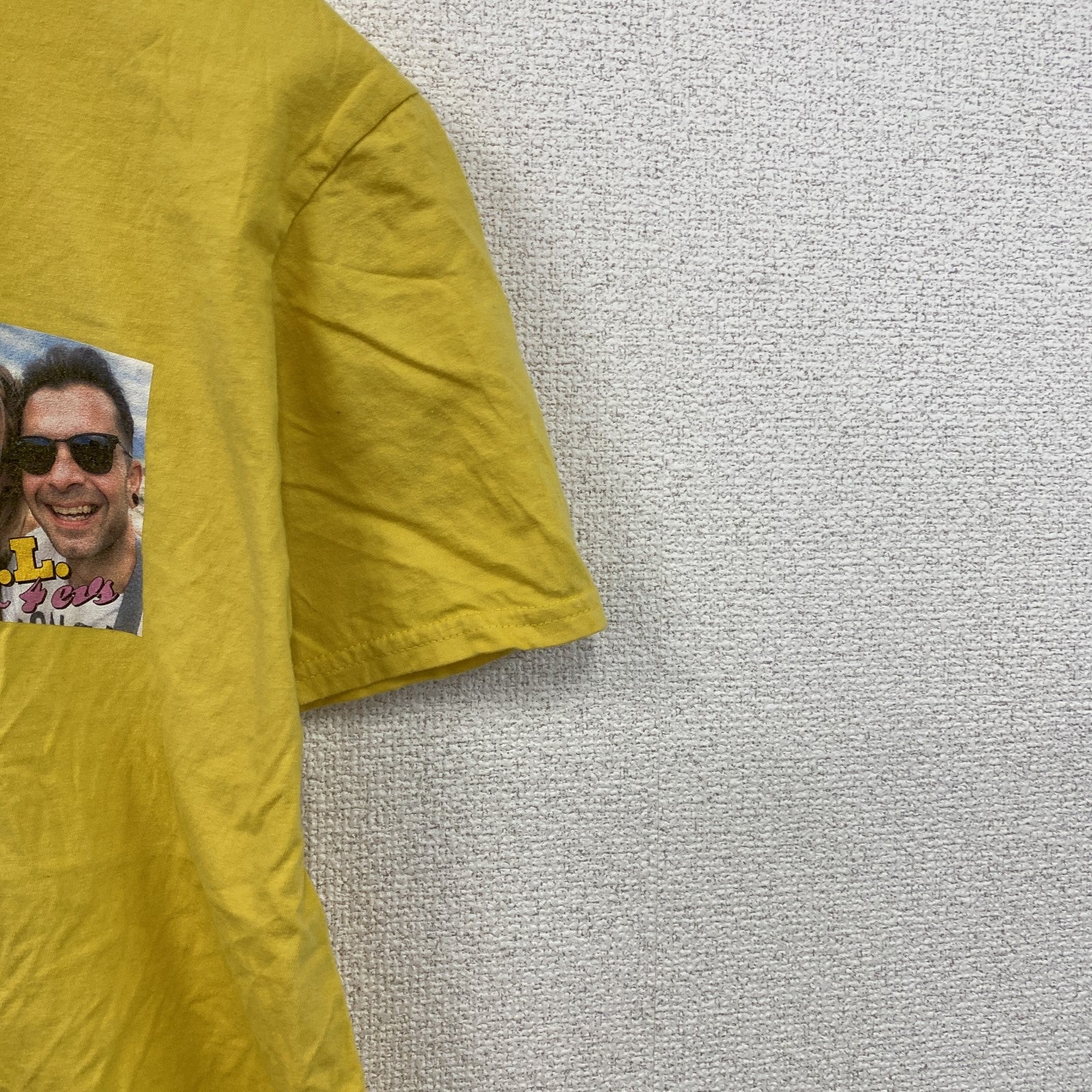 GILDAN　ギルダン　半袖プリントTシャツ　フォトT　黄色　イエロー　Mサイズ　古着