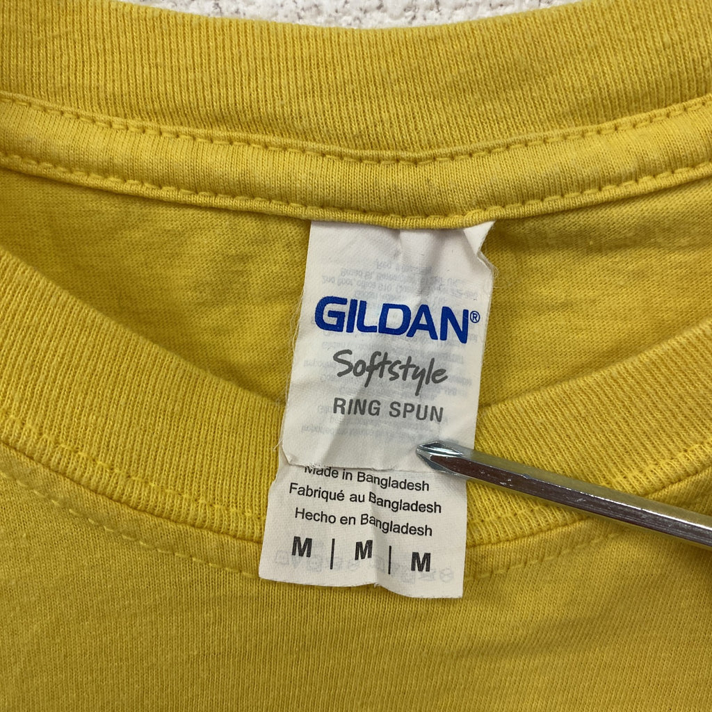 GILDAN　ギルダン　半袖プリントTシャツ　フォトT　黄色　イエロー　Mサイズ　古着