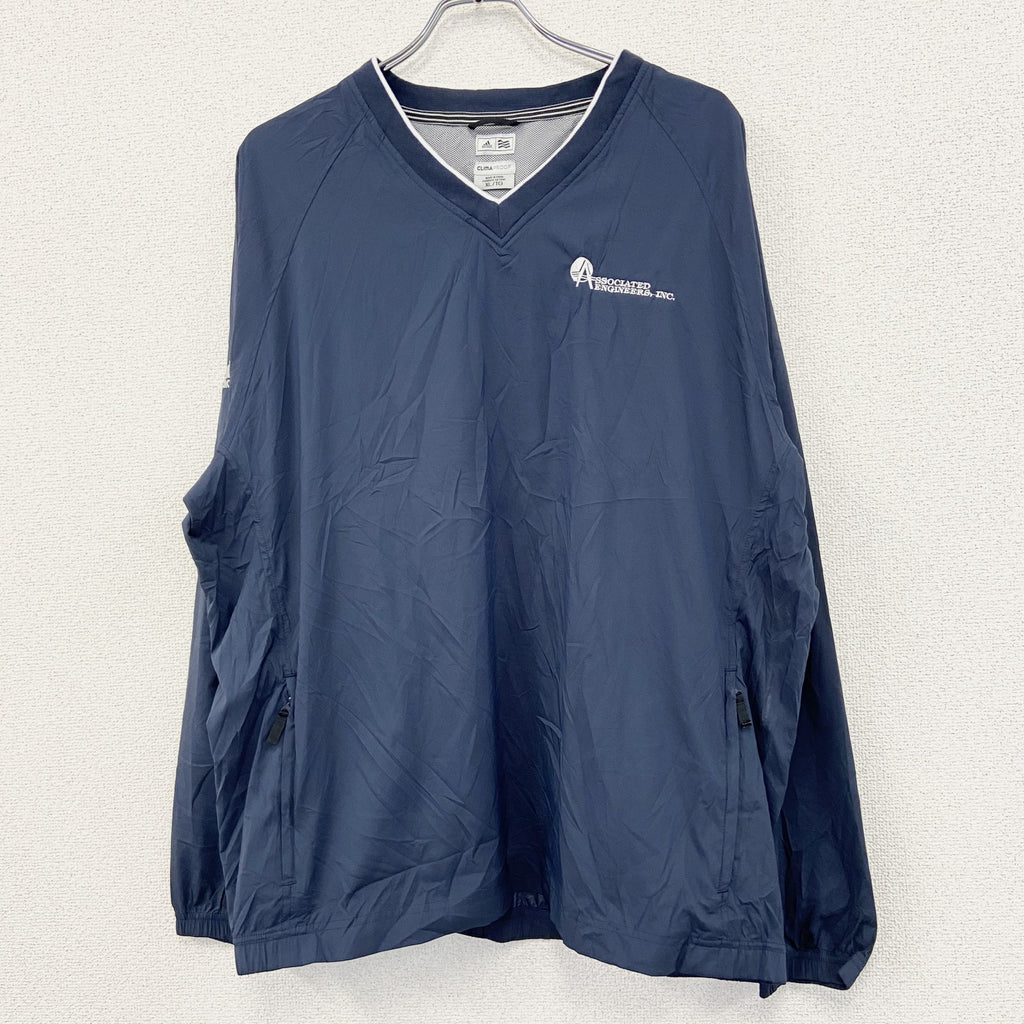 adidas　アディダス　プルオーバージャケット　紺　ネイビー　XLサイズ　古着