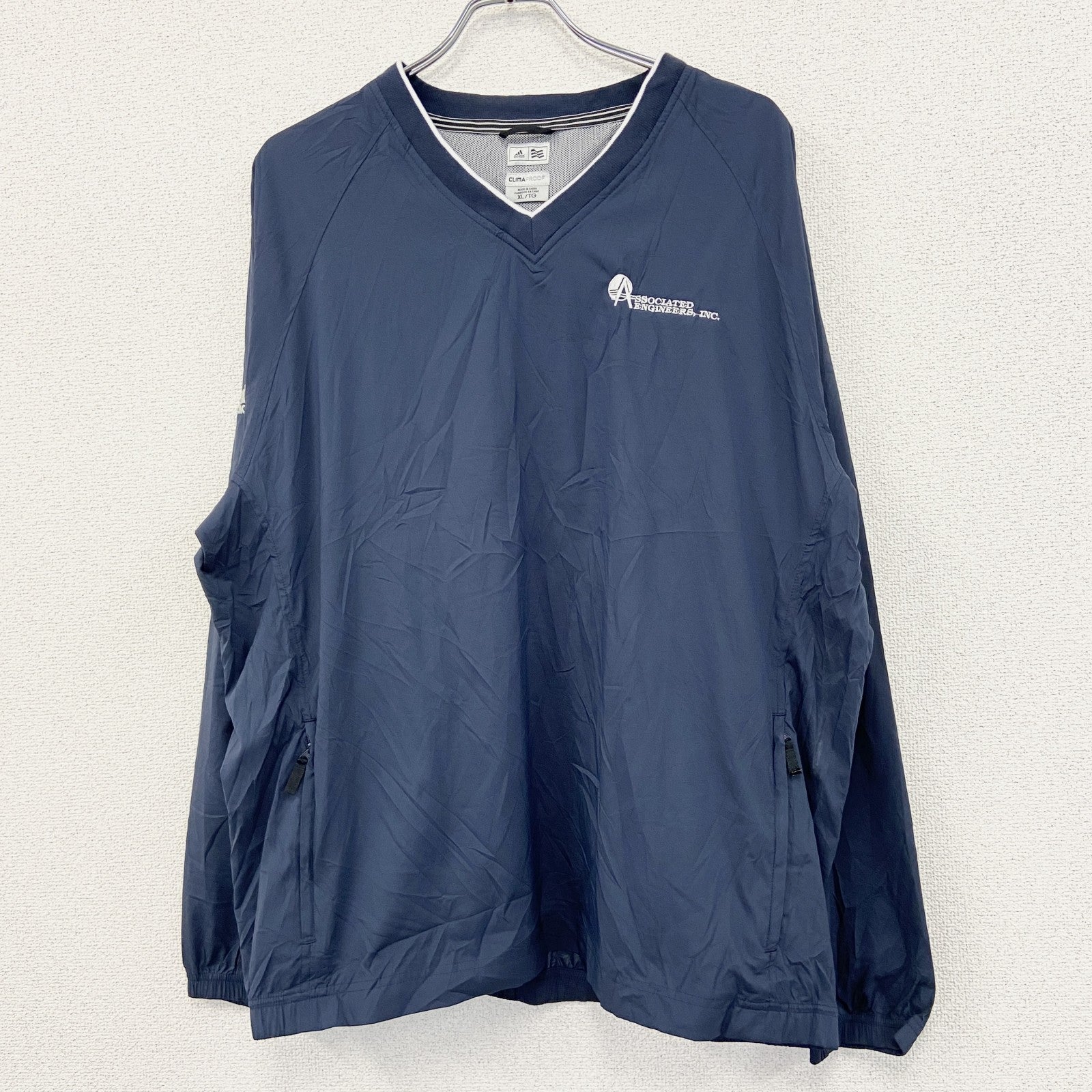 adidas　アディダス　プルオーバージャケット　紺　ネイビー　XLサイズ　古着