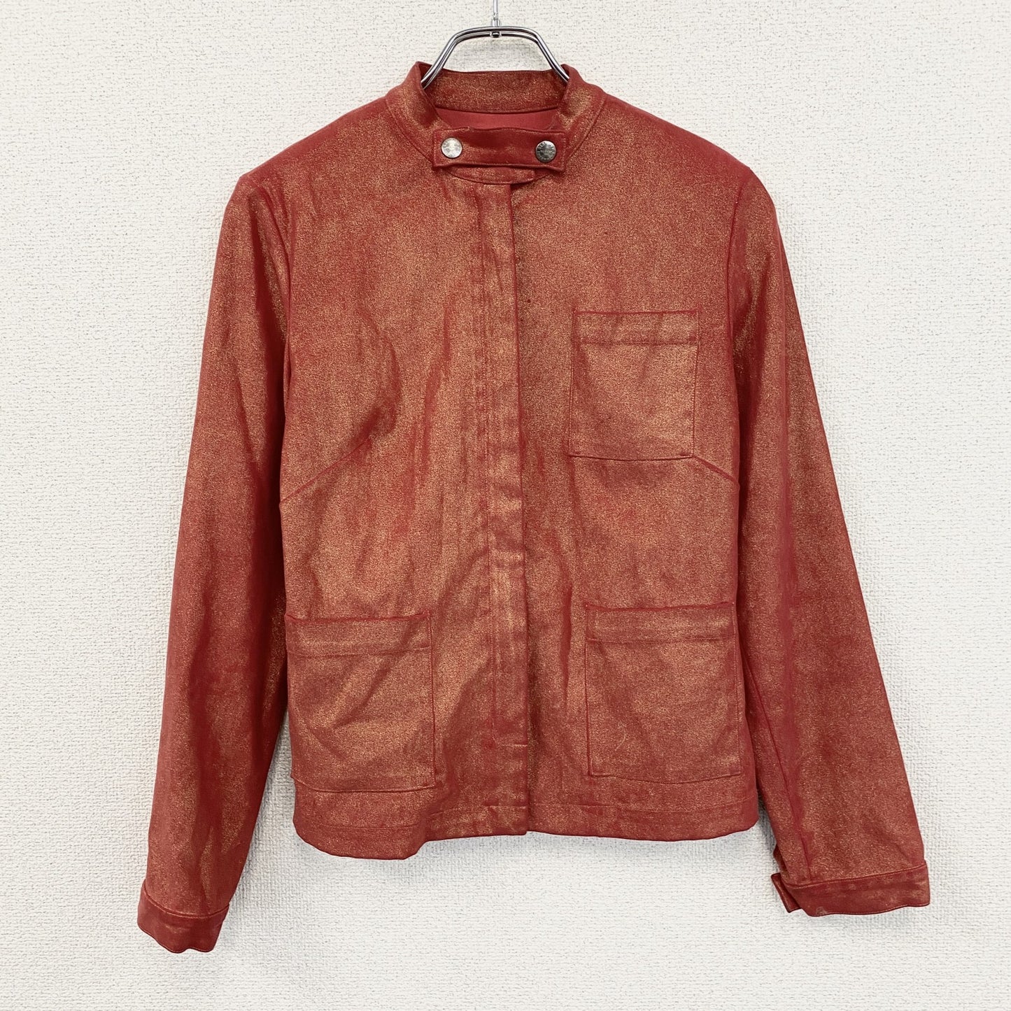 KATHARINE HAMNETT LONDON　キャサリンハムネット　スタンドカラージャケット　赤　レッド　