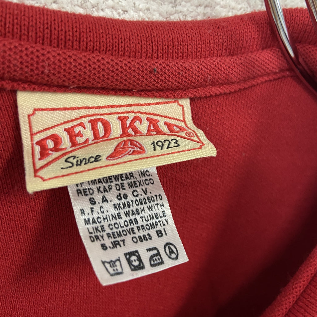 RED KAP　レッドキャップ　半袖企業ロゴポロシャツ　日産　赤　レッド　Mサイズ　古着