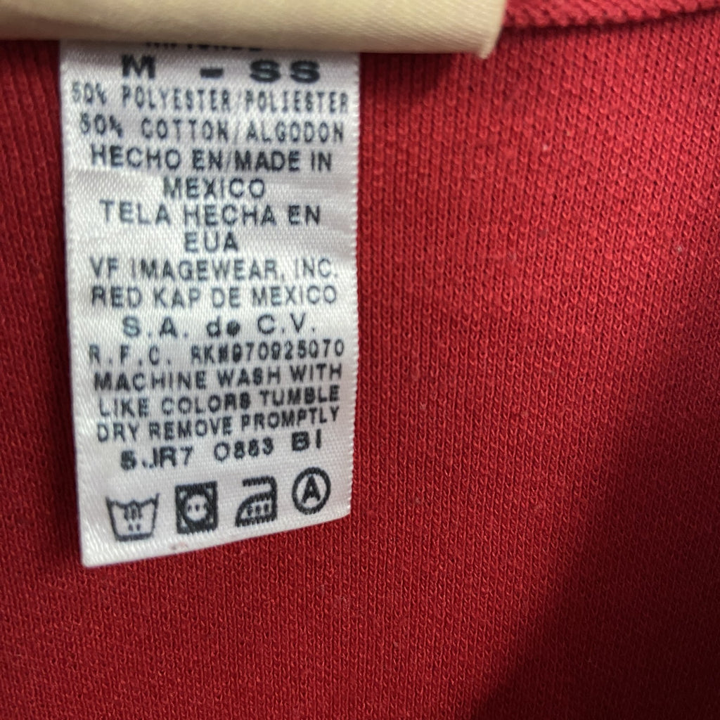 RED KAP　レッドキャップ　半袖企業ロゴポロシャツ　日産　赤　レッド　Mサイズ　古着