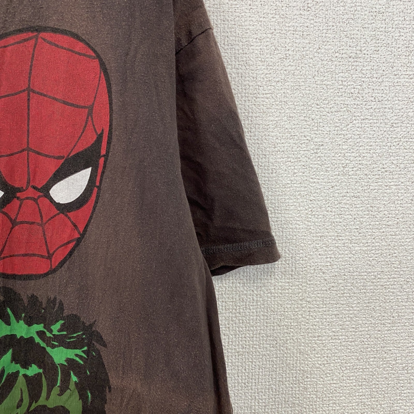 MARVEL COMICS　マーベルコミックス　半袖Tシャツ　キャラクターT　茶色　ブラウン　XLサイズ　古着