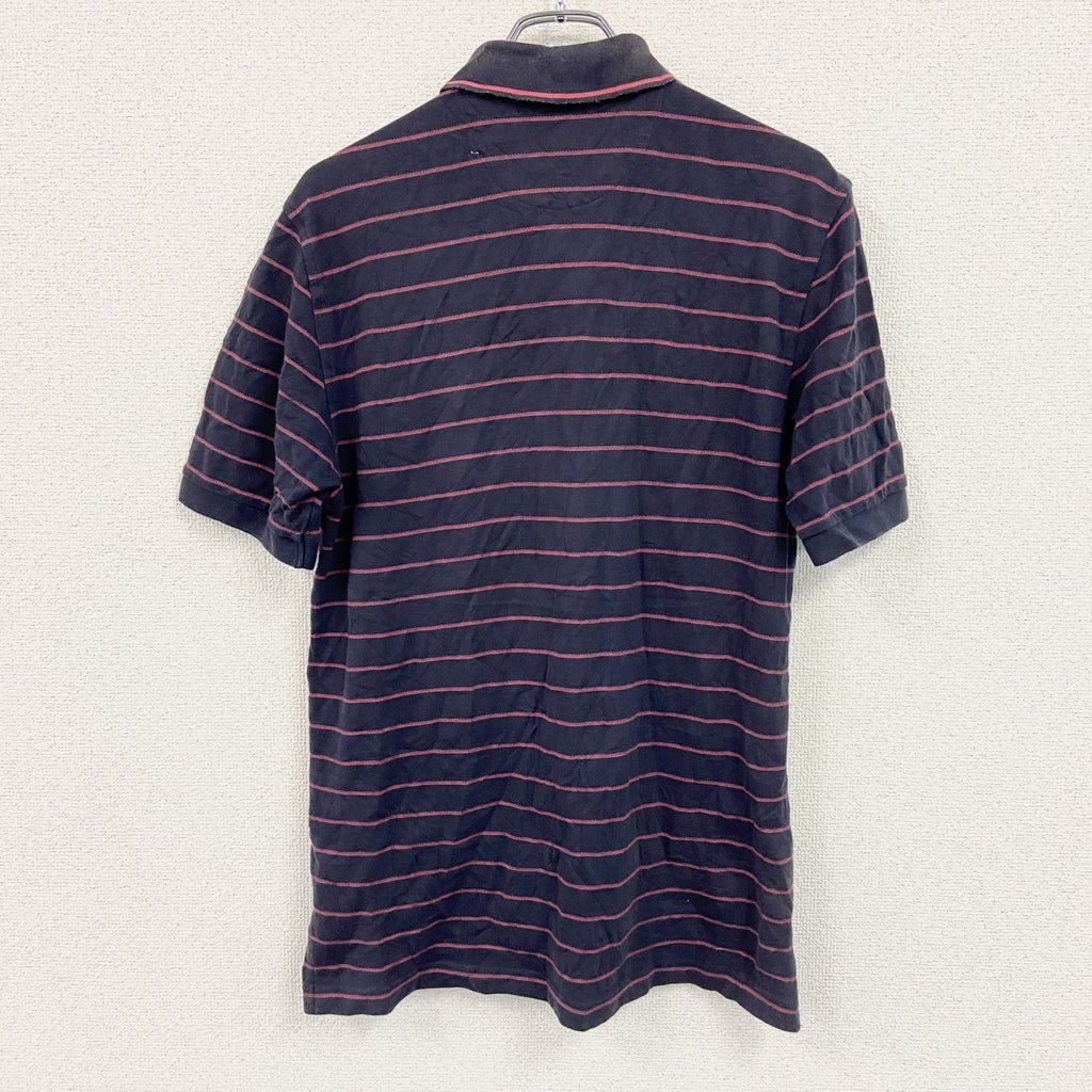Brooks Brothers　ブルックスブラザーズ　半袖ポロシャツ　ボーダー　黒　ブラック　Sサイズ メンズ コットン 古着