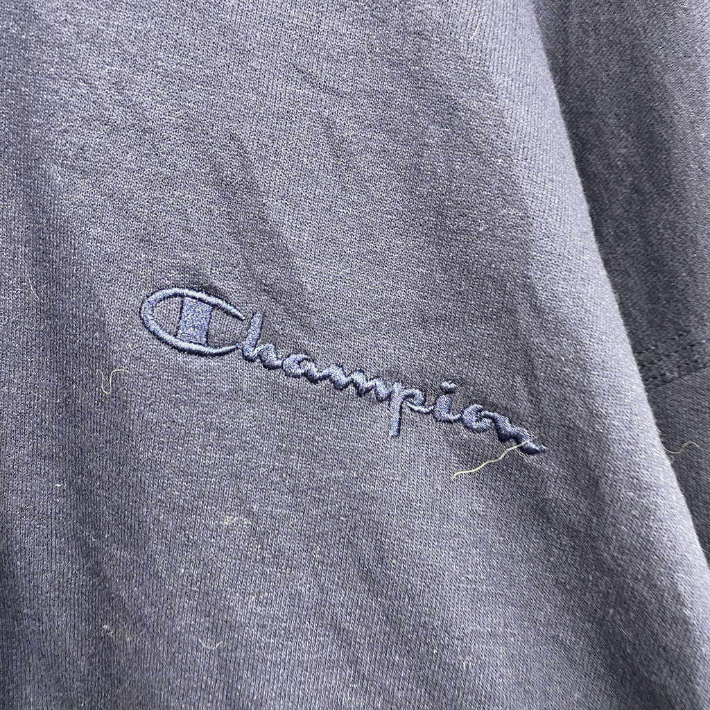 Champion　チャンピオン　ハーフジップスウェットパーカー/フーディー　紺　ネイビー　XXLサイズ　古着
