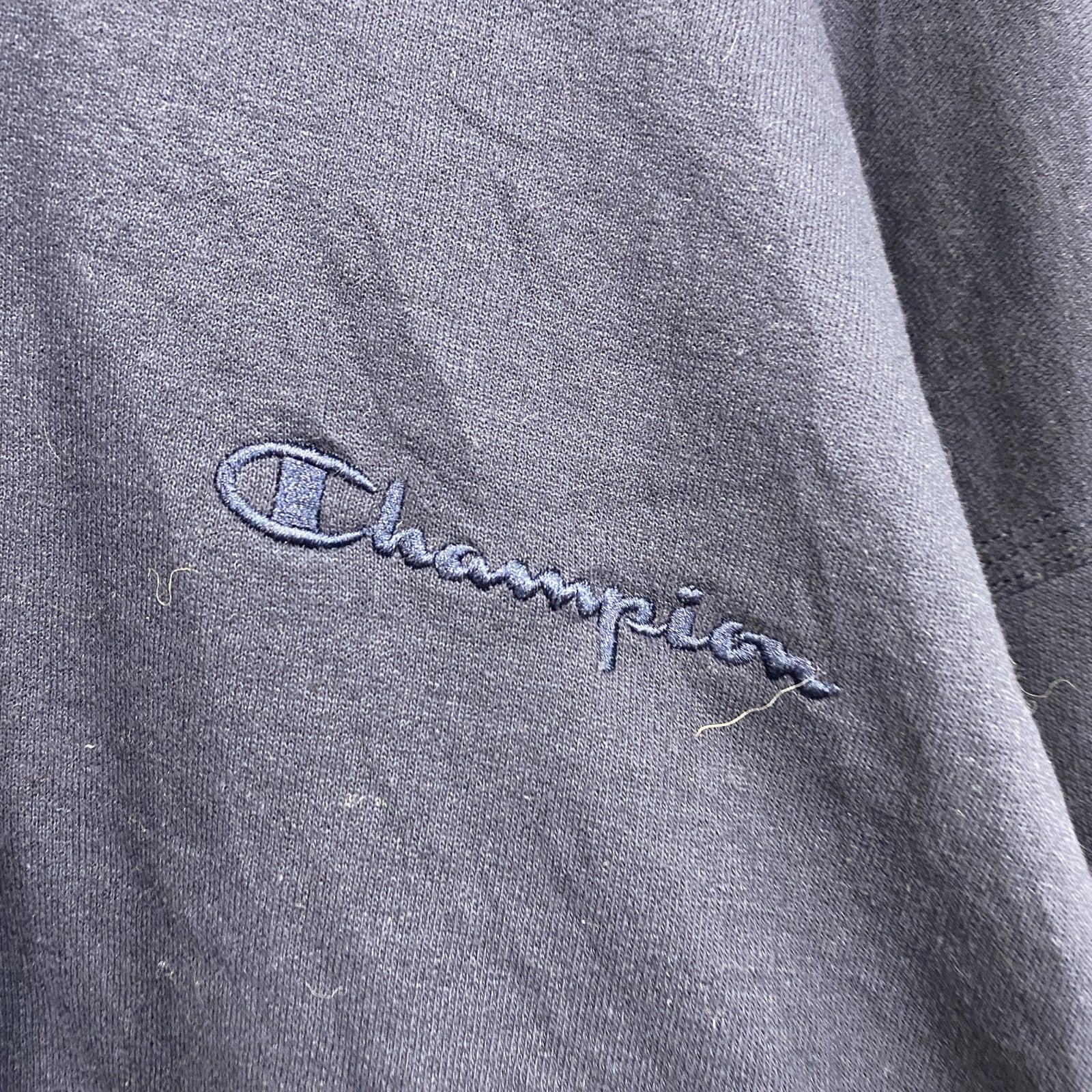 Champion　チャンピオン　ハーフジップスウェットパーカー/フーディー　紺　ネイビー　XXLサイズ　古着