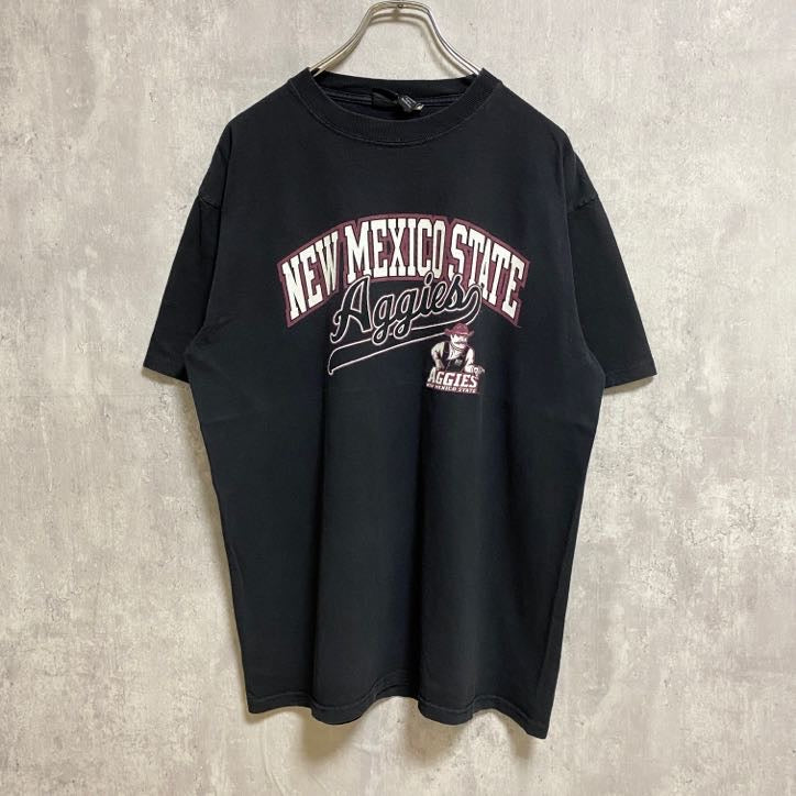 GEAR FORSPORTS　半袖プリントカレッジＴシャツ　黒　ブラック　メキシコ大学　アメフト　Lサイズ　古着
