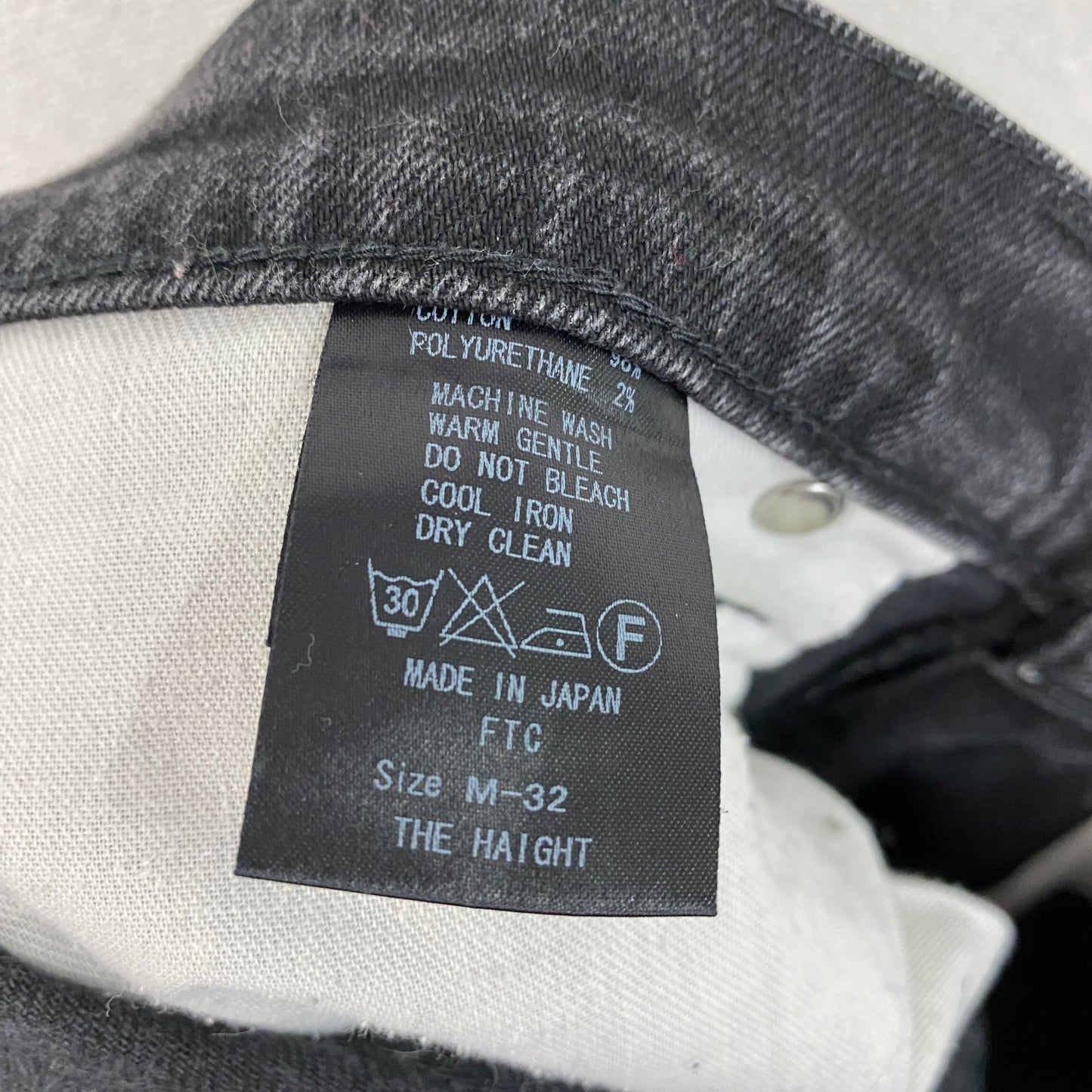 FTC　エフティーシー　デニムパンツ/ジーンズ　ジップフライ　黒　ブラック　32サイズ