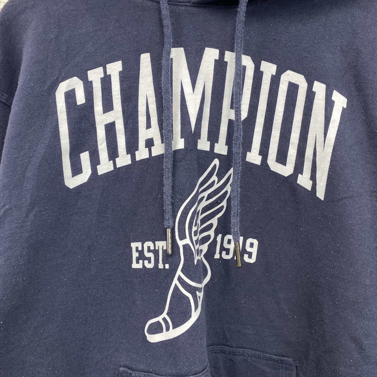 Champion　チャンピオン　スウェットパーカー/フーディー　紺　ネイビー　Sサイズ　古着
