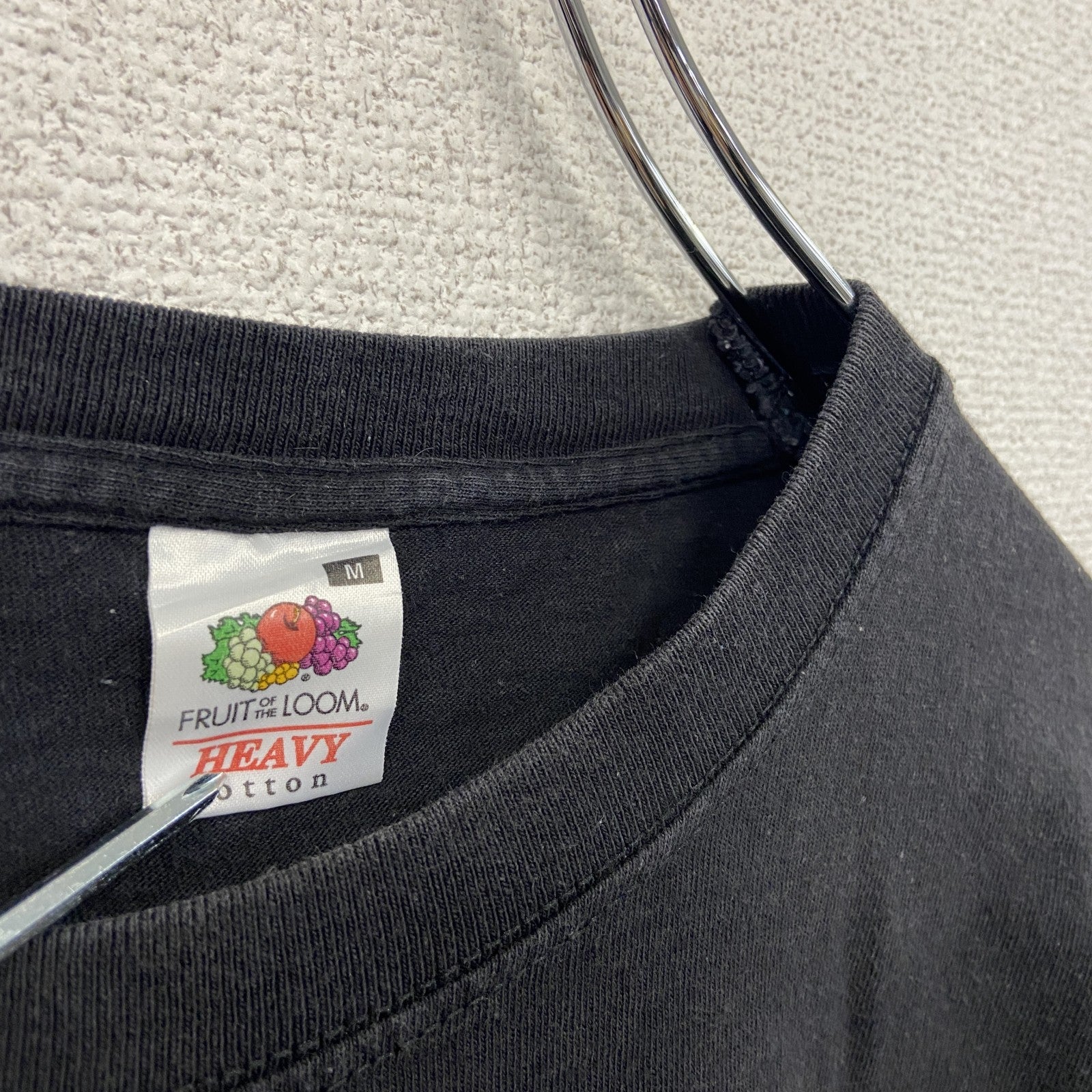 FRUIT OF THE LOOM　フルーツオブザルーム　半袖プリントTシャツ　FICKEN　黒　ブラック　Mサイズ　古着