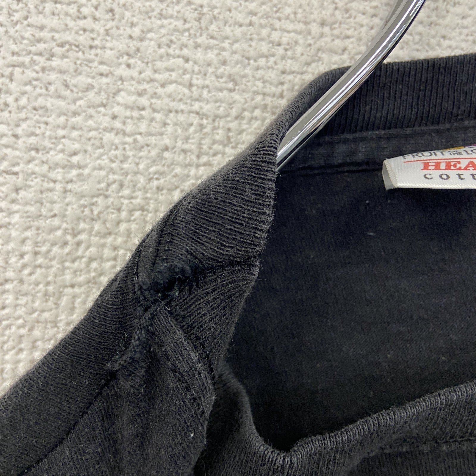 FRUIT OF THE LOOM　フルーツオブザルーム　半袖プリントTシャツ　FICKEN　黒　ブラック　Mサイズ　古着