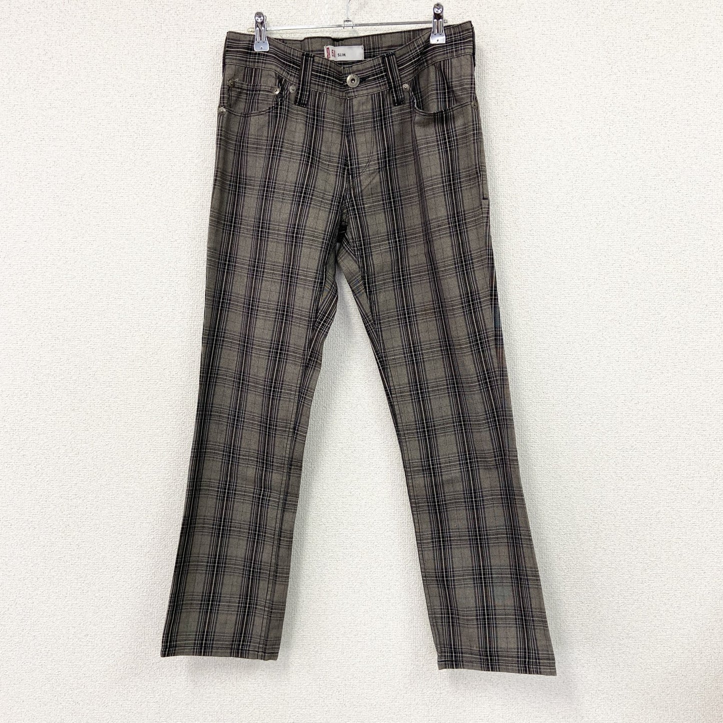 Levi’s　リーバイス　511　チェック柄スキニーパンツ　グレー　W32