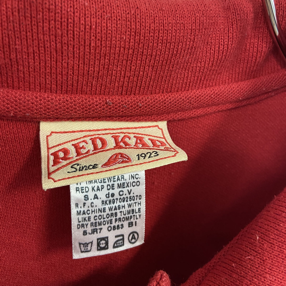 RED KAP　レッドキャップ　半袖企業ロゴポロシャツ　日産　赤　レッド　Mサイズ　古着