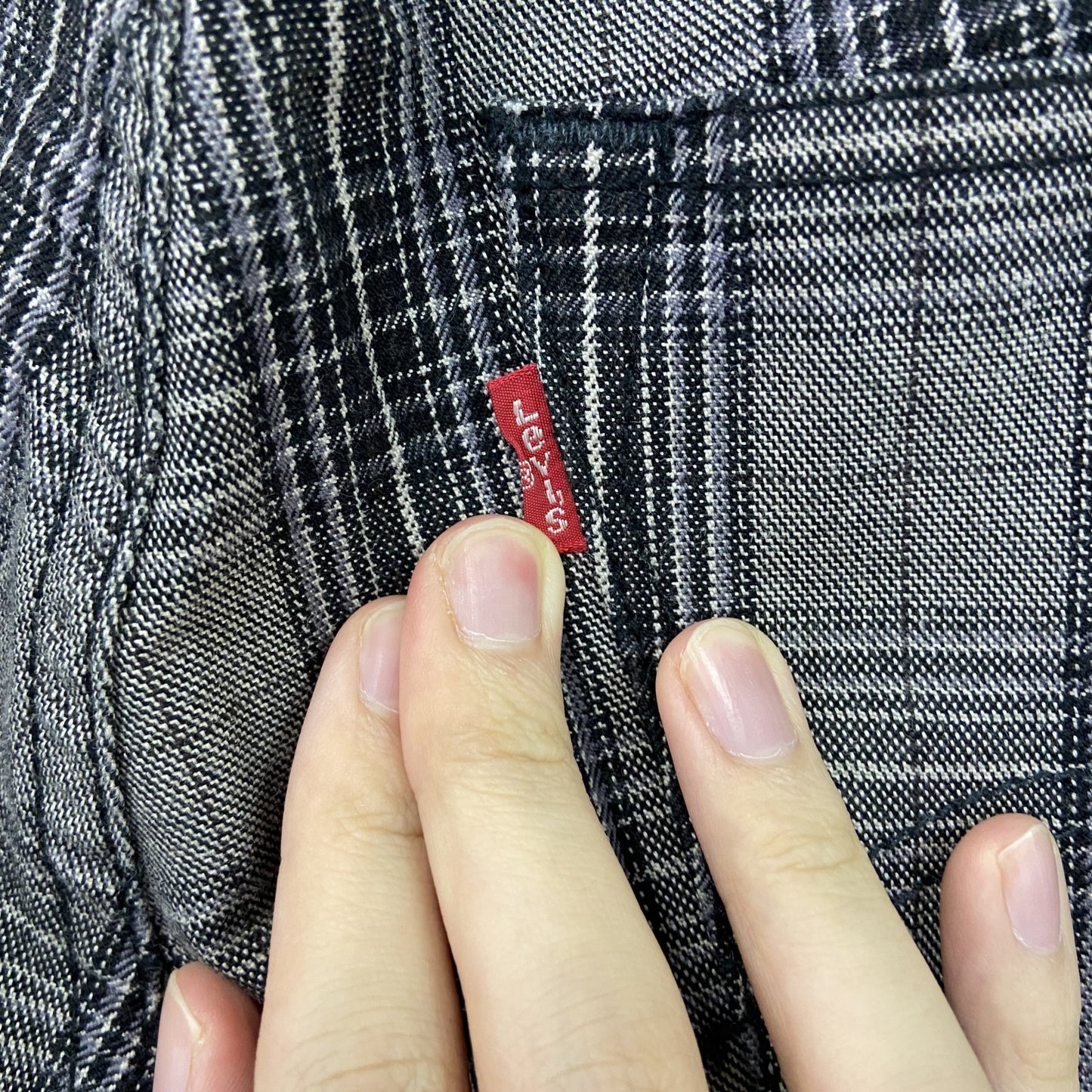 Levi’s　リーバイス　511　チェック柄スキニーパンツ　グレー　W32