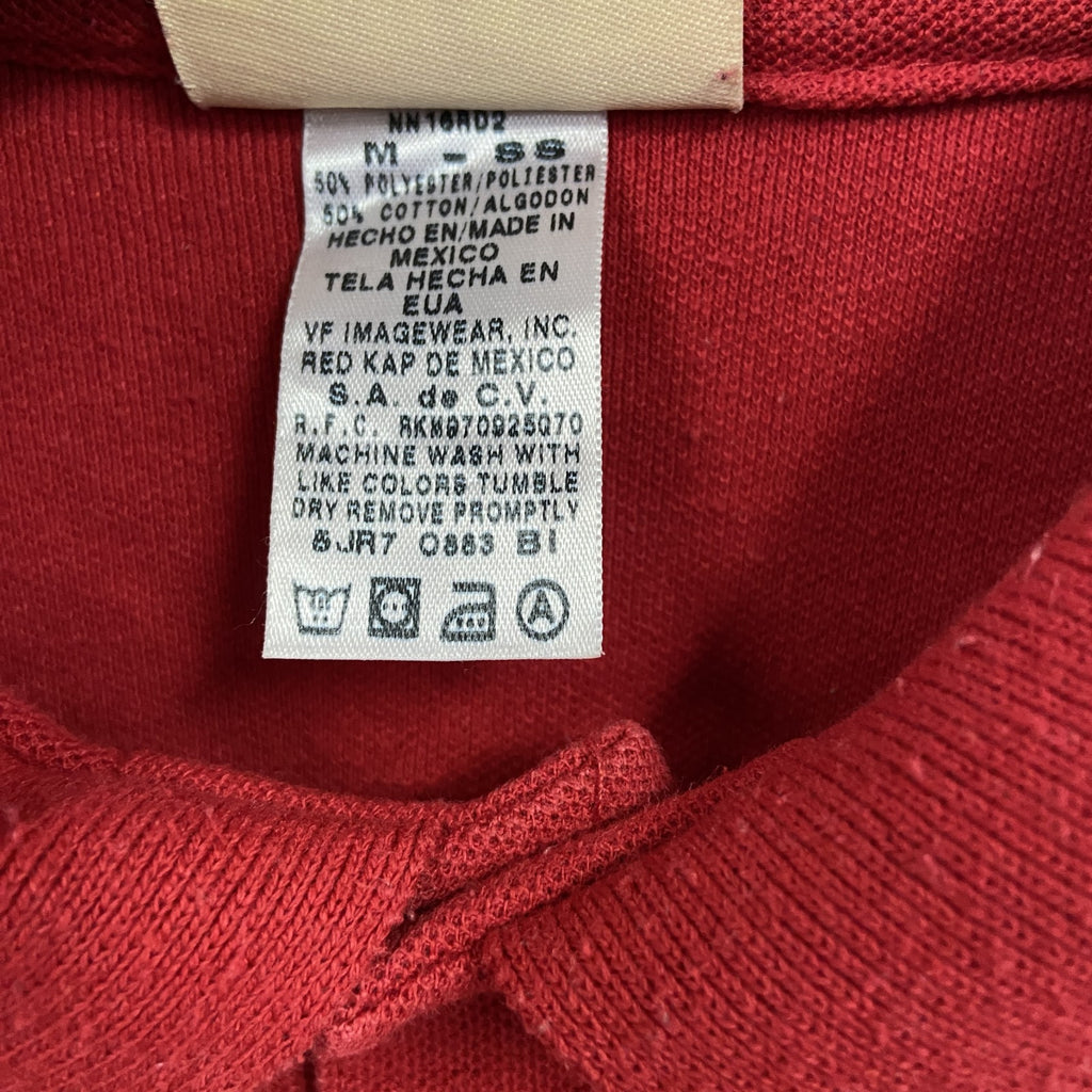 RED KAP　レッドキャップ　半袖企業ロゴポロシャツ　日産　赤　レッド　Mサイズ　古着
