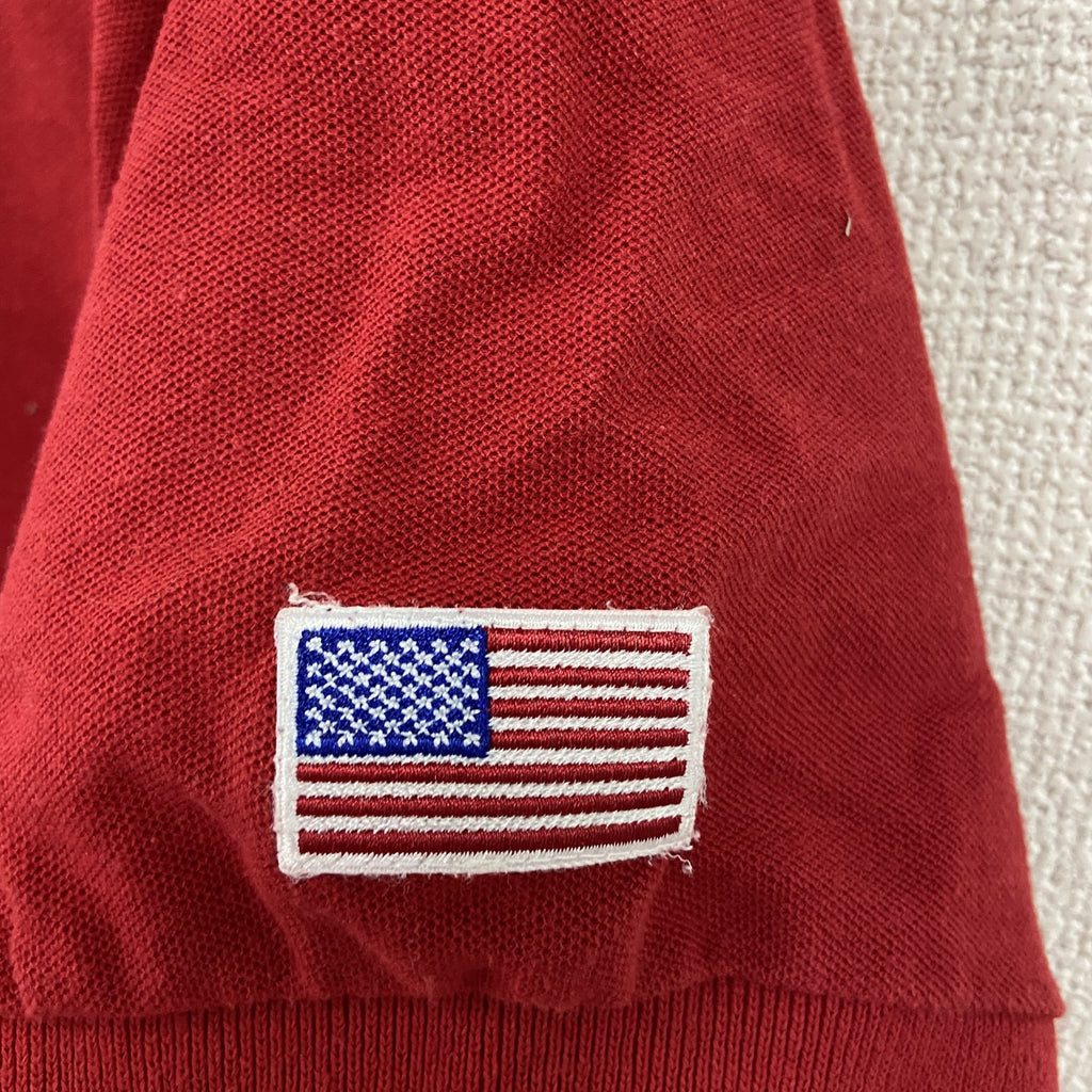 RED KAP　レッドキャップ　半袖企業ロゴポロシャツ　日産　赤　レッド　Mサイズ　古着