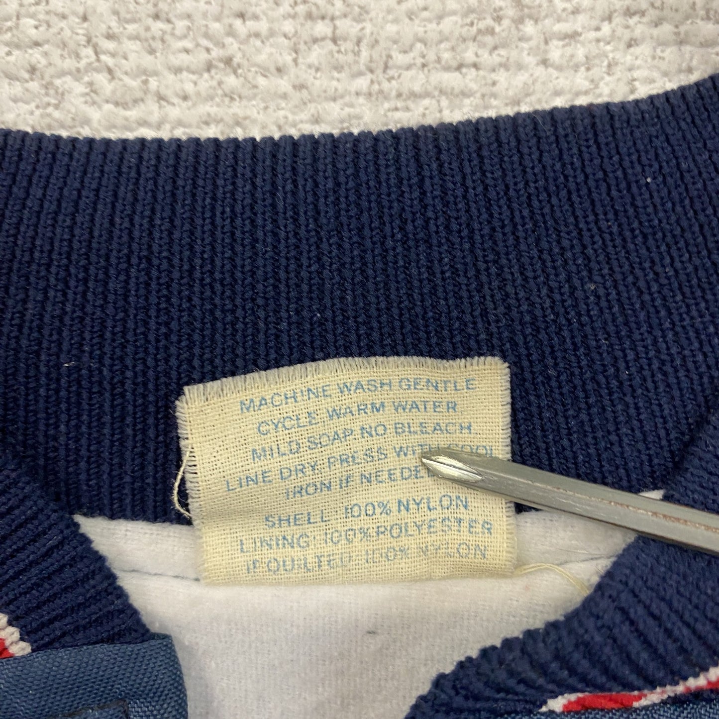 HOWE　ナイロンスタジャン/スタジアムジャケット　ヴィンテージ　紺　ネイビー　Lサイズ