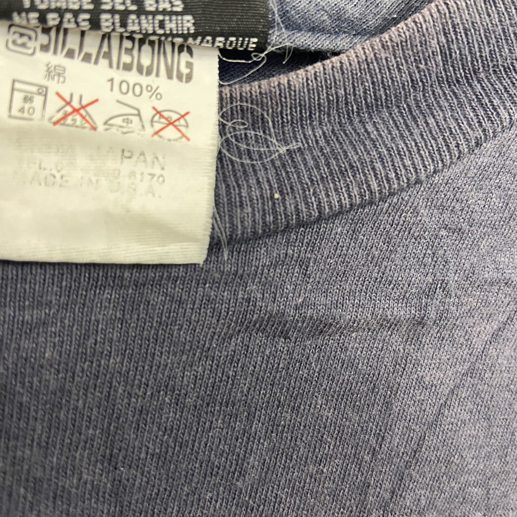 Billabong　ビラボン　半袖プリントTシャツ　紺　ネイビー　Lサイズ　古着