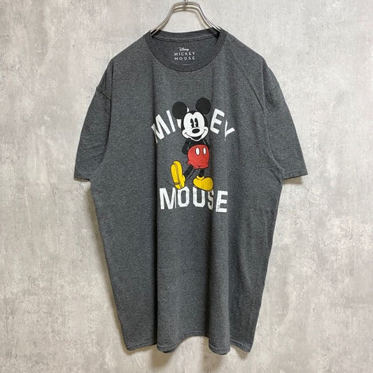 古着 used　Disney ディズニー　ミッキー　Mickey　半袖プリントＴシャツ　クルーネック　オーバーサイズ　XLサイズ