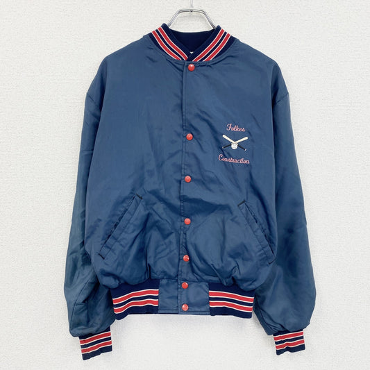 HOWE　ナイロンスタジャン/スタジアムジャケット　ヴィンテージ　紺　ネイビー　Lサイズ