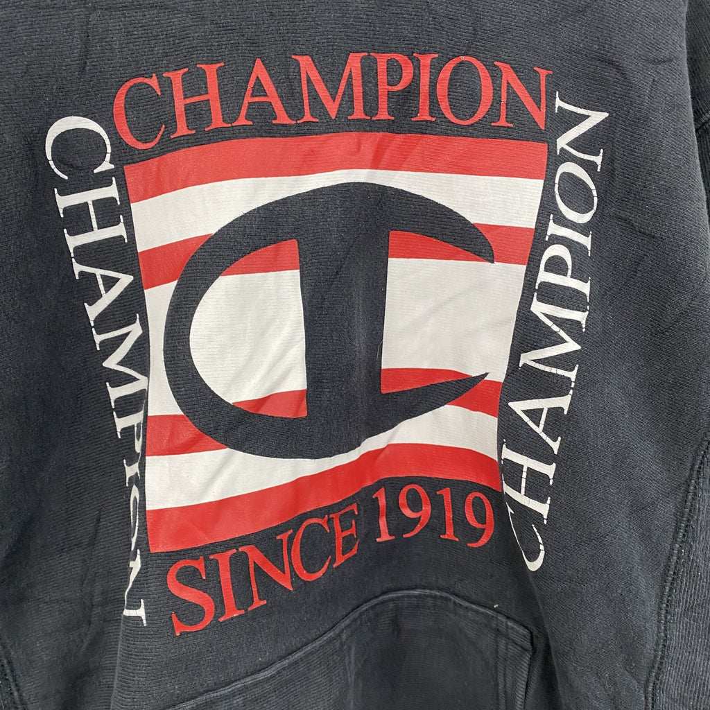 Champion　チャンピオン　リバースウィーブ　スウェットパーカー/フーディー　黒　ブラック　Mサイズ　古着