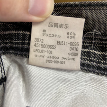 Levi’s　リーバイス　511　チェック柄スキニーパンツ　グレー　W32