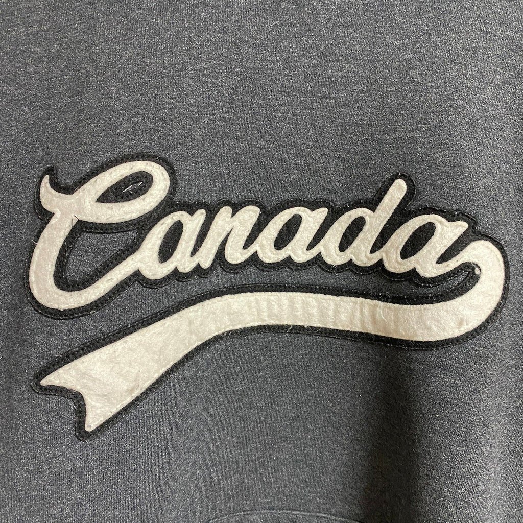 Wind River　CANADA　長袖ワッペンパーカー　プルオーバーパーカー　ダークグレー　Lサイズ　古着