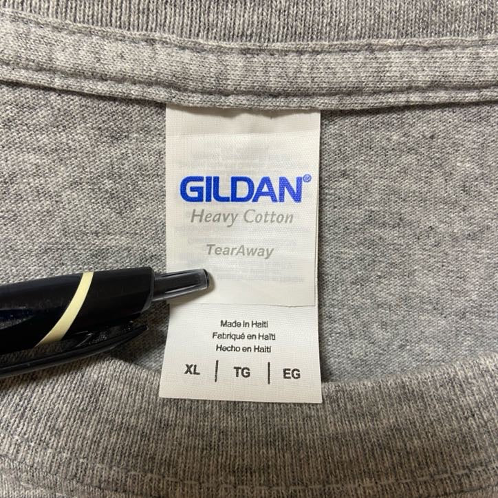 GILDAN　ギルダン　NFL　SUPERBOWL　アメフト　半袖プリントクルーネックTシャツ　グレー　灰色　XLサイズ　古着