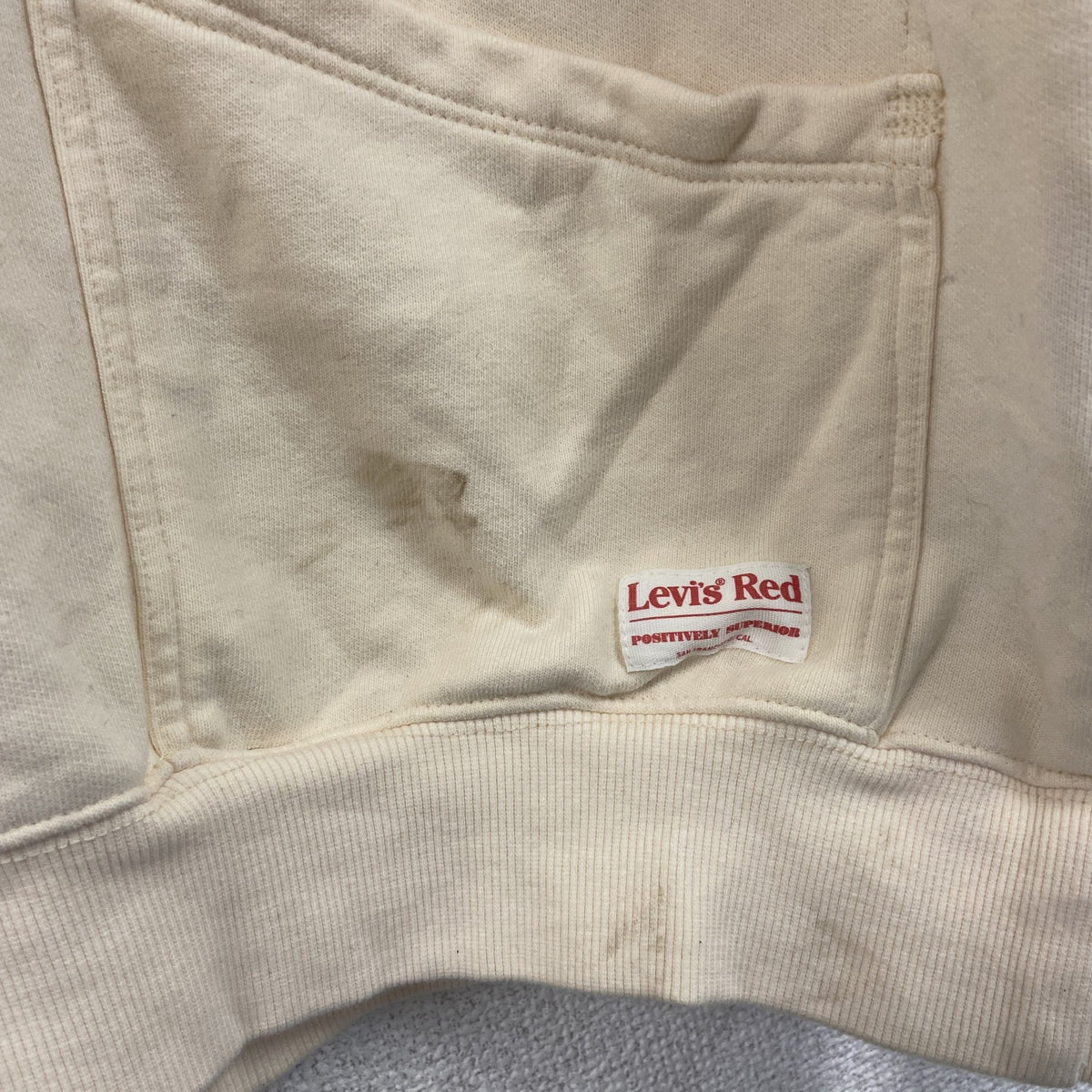 Levi's Red　リーバイスレッド　スウェットパーカー/フーディー　セパポケ　ライトイエロー　ベージュ　Mサイズ　古着