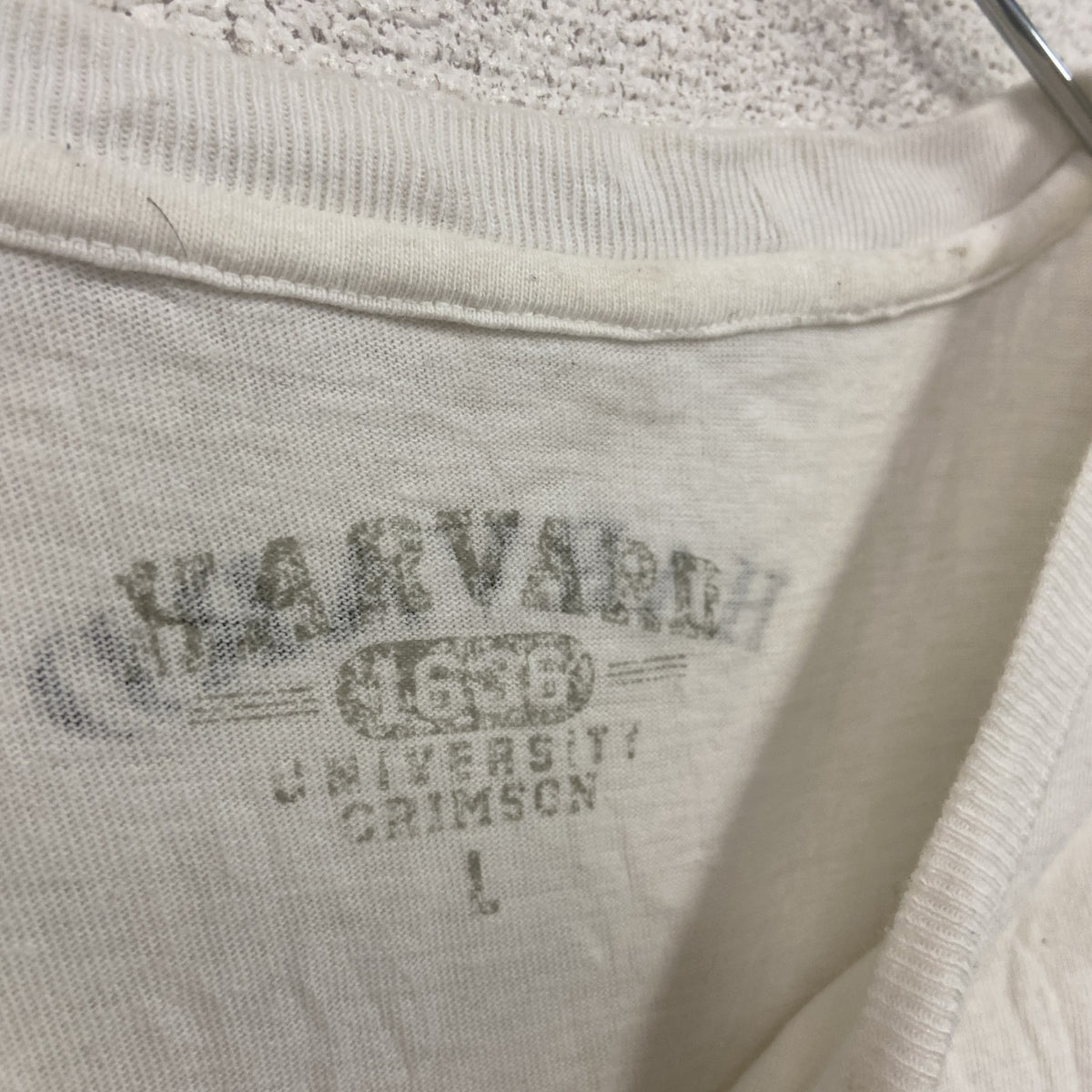 HARVARU　半袖プリントTシャツ　白　ホワイト　Lサイズ　古着