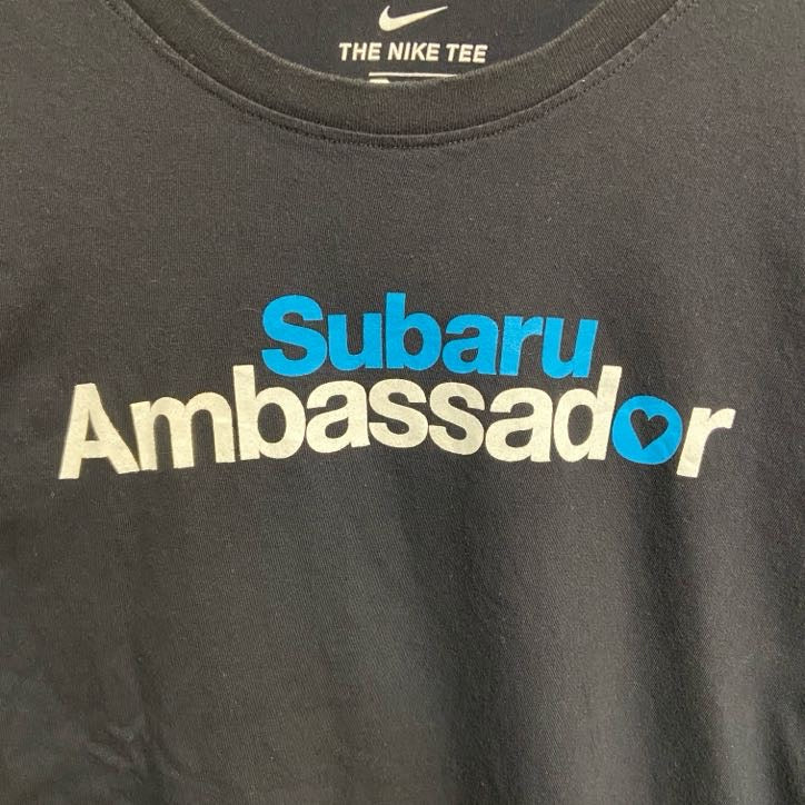 古着 used　NIKE ナイキ　長袖Tシャツ　プリントロングTシャツ　クルーネック　SUBARU スバル　黒　ブラック　Mサイズ
