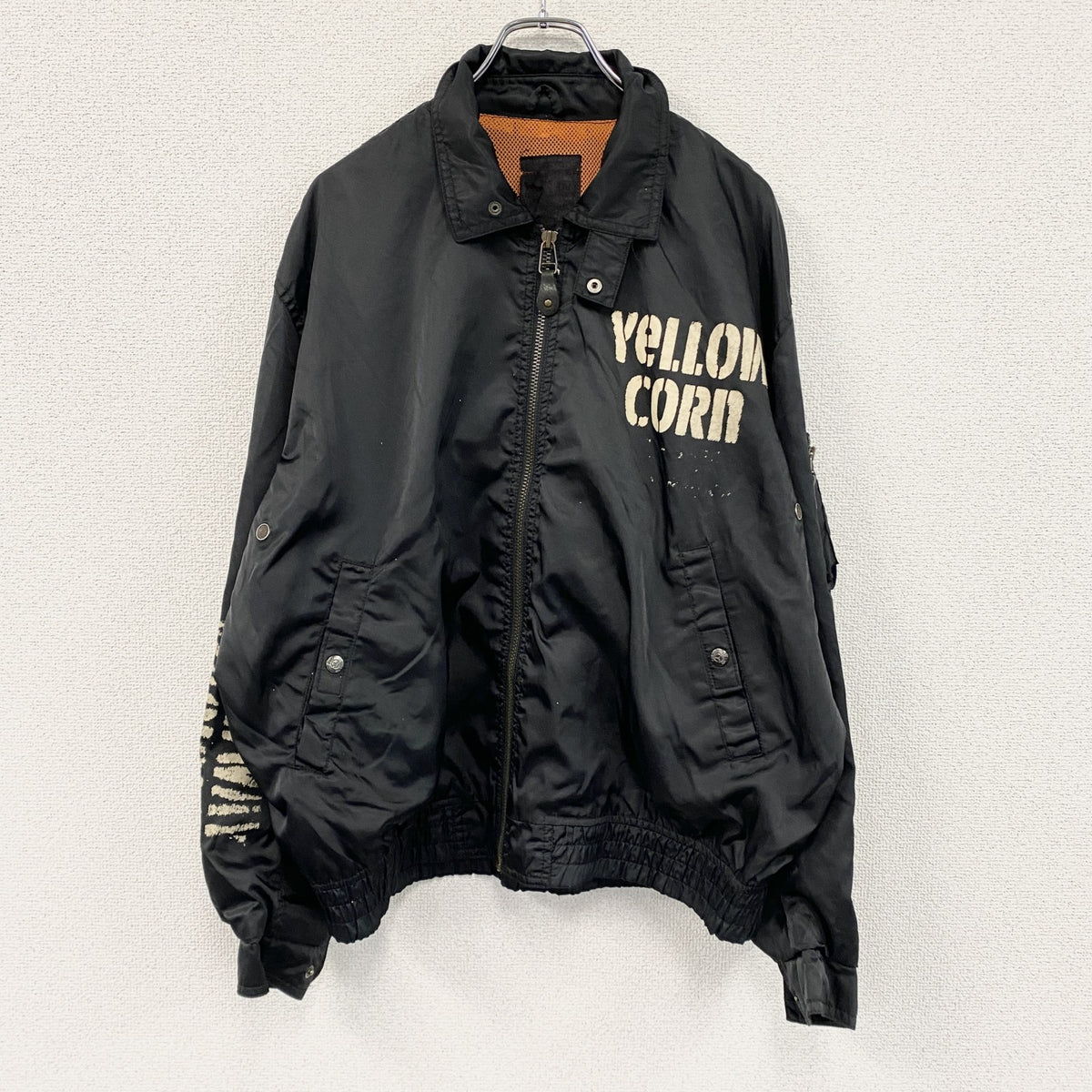 YeLLOW CORN　イエローコーン　バイカージャケット　ライディングジャケット　黒　ブラック　古着