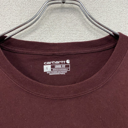 Carhartt　カーハート　長袖Tシャツ/ロンT　ポケット付き　ボルドー　Lサイズ