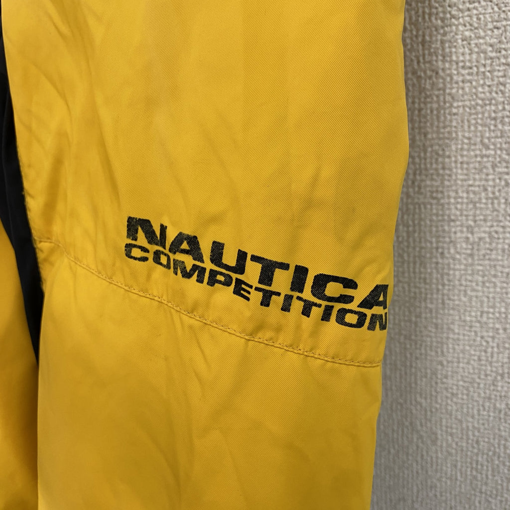 NAUTICA　ノーティカ　フリースジャケット/ボアジャケット　リバーシブル　灰色　グレー　黄色　イエロー　古着