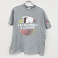 GILDAN　ギルダン　半袖両面プリントTシャツ　トランプ　スート　両面プリント　灰色　グレー　XLサイズ　古着
