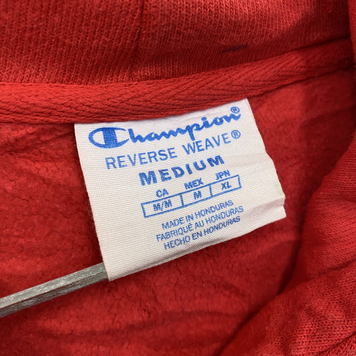 Champion　チャンピオン　リバースウィーブ　スウェットパーカー/フーディー　赤　レッド　Mサイズ トレーナー スウェットトップス フード付き 古着