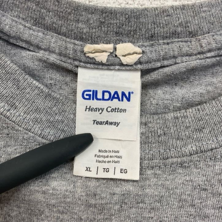 GILDAN　ギルダン　半袖両面プリントTシャツ　トランプ　スート　両面プリント　灰色　グレー　XLサイズ　古着