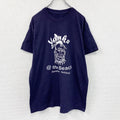 Yanks Indian Club　半袖プリントTシャツ　インディアン　両面プリント　紺　ネイビー　古着
