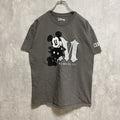 Disney　ディズニー　NEFF　ネフ　半袖プリントＴシャツ　グレー　灰色　Mickey　ミッキー　メンズ　レディース　古着