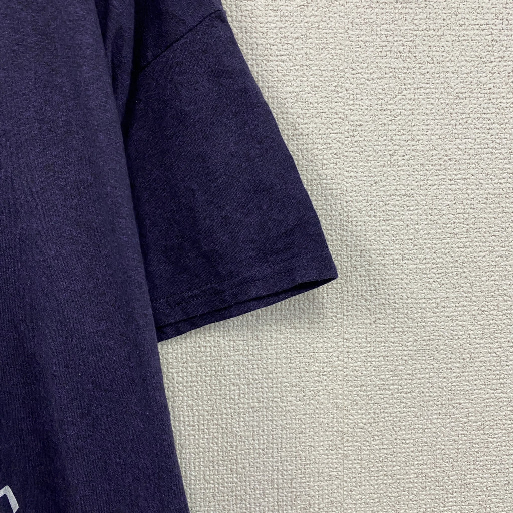 Yanks Indian Club　半袖プリントTシャツ　インディアン　両面プリント　紺　ネイビー　古着
