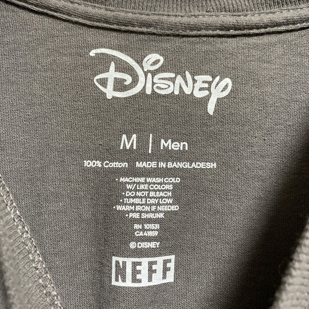 Disney　ディズニー　NEFF　ネフ　半袖プリントＴシャツ　グレー　灰色　Mickey　ミッキー　メンズ　レディース　古着