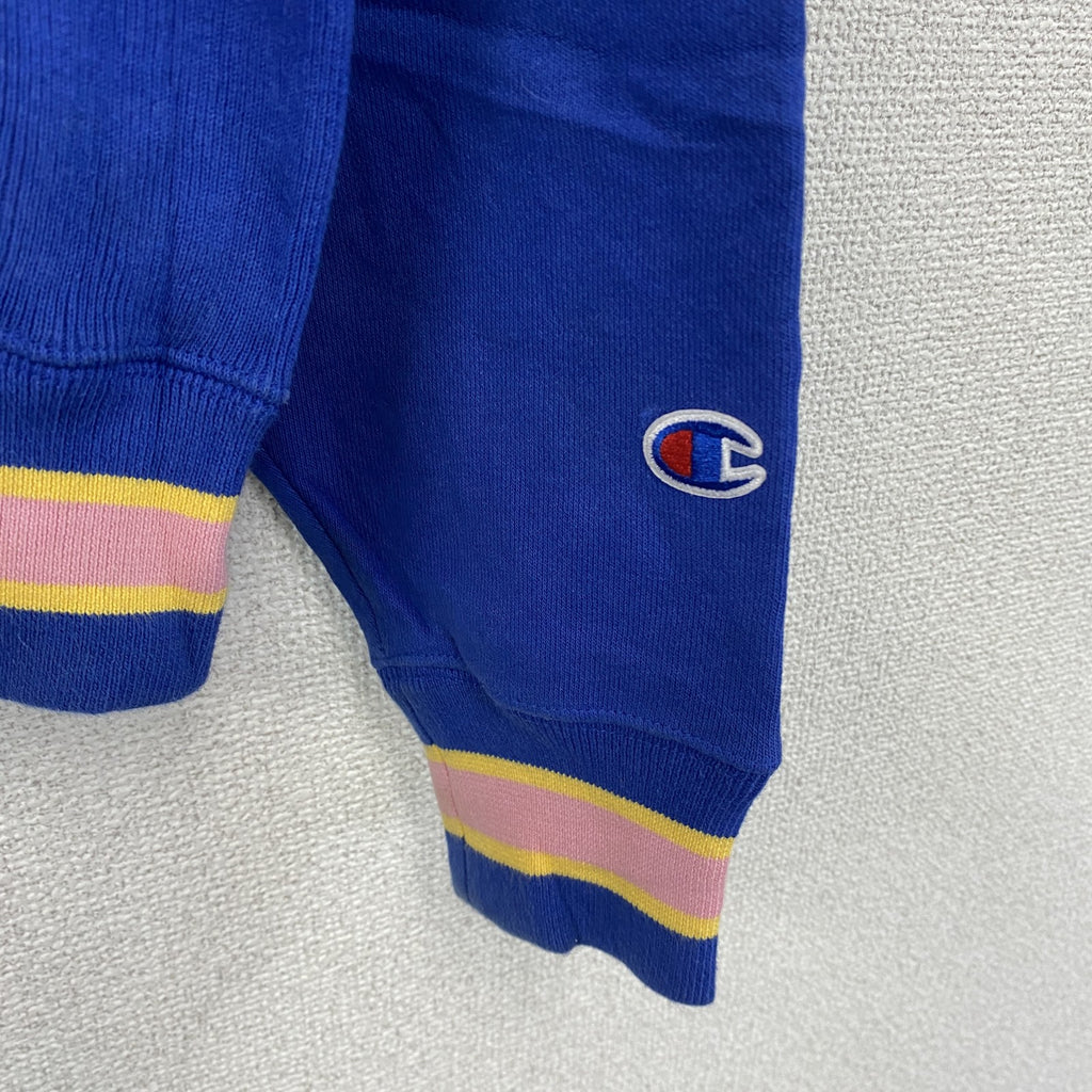 Champion　チャンピオン HERITAGE　スウェット/トレーナー　Vネック　青　ブルー　XSサイズ スウェットトップス メンズ コットン 古着