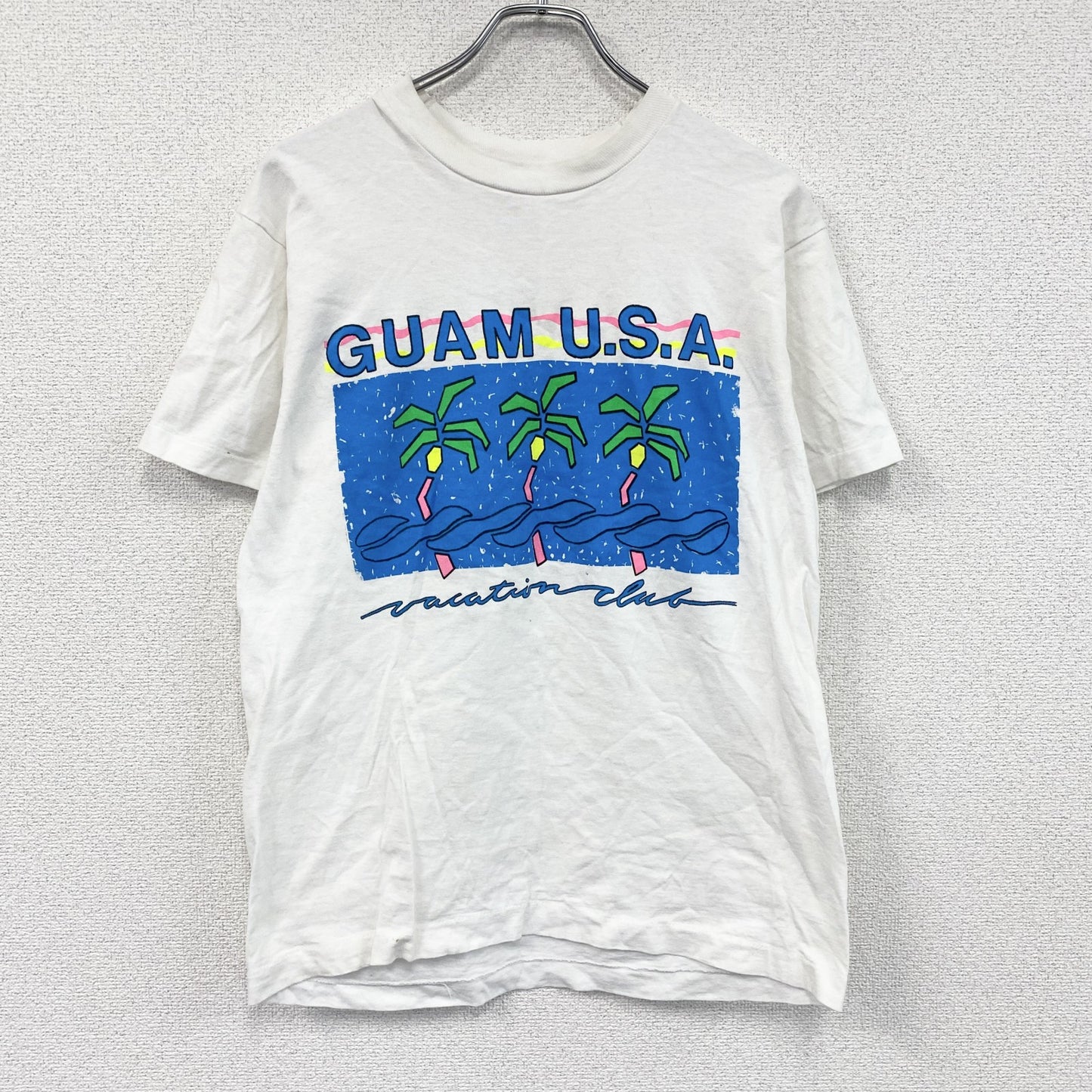 FRUIT OF THE LOOM　フルーツオブザルーム　半袖プリントTシャツ　シングルステッチ　白　ホワイト　Mサイズ