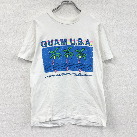 FRUIT OF THE LOOM　フルーツオブザルーム　半袖プリントTシャツ　シングルステッチ　白　ホワイト　Mサイズ